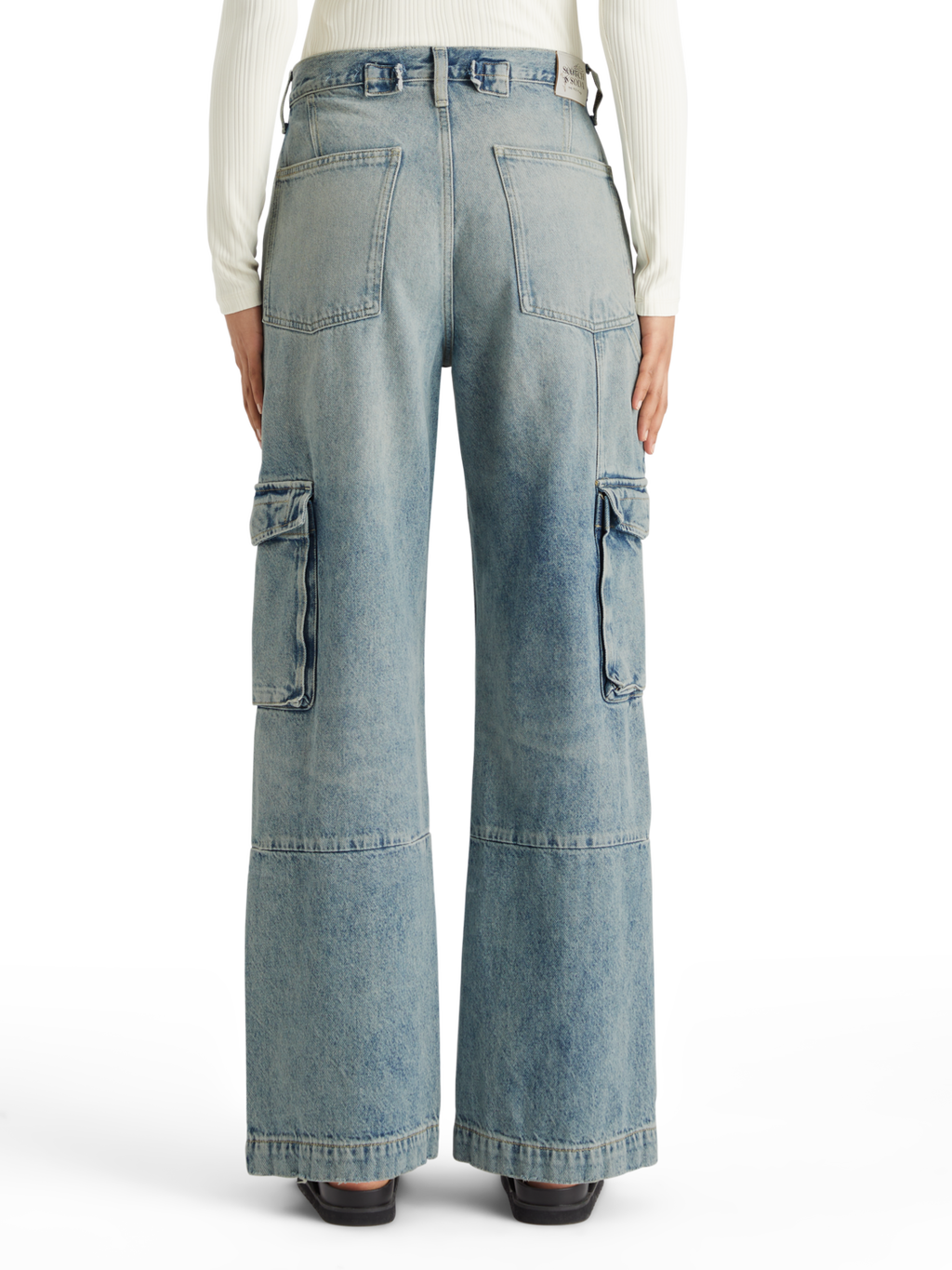 THE DEEP LOW RISE LOOSE CARGO JEANS -ROLLING ROAD