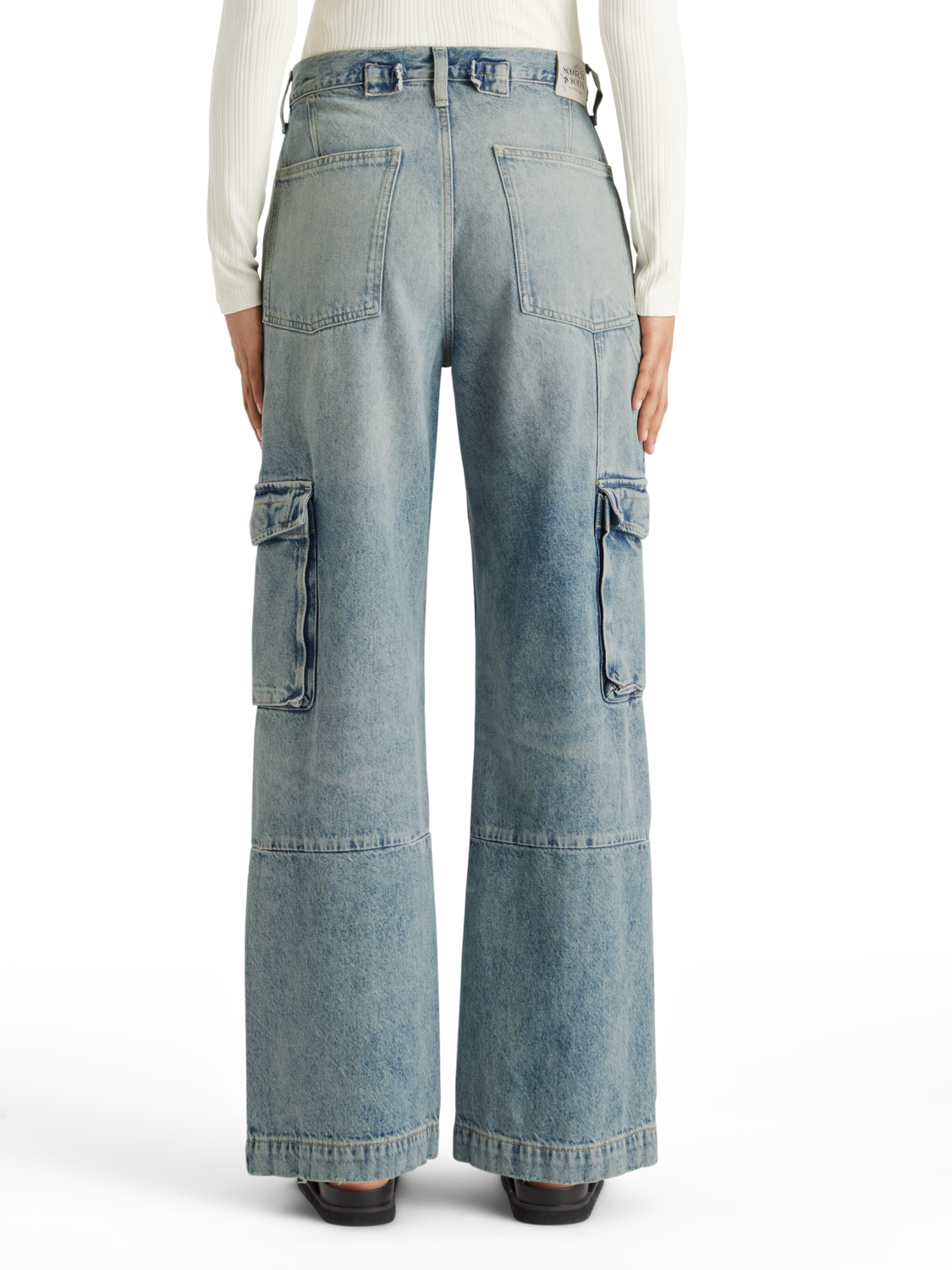 THE DEEP LOW RISE LOOSE CARGO JEANS -ROLLING ROAD