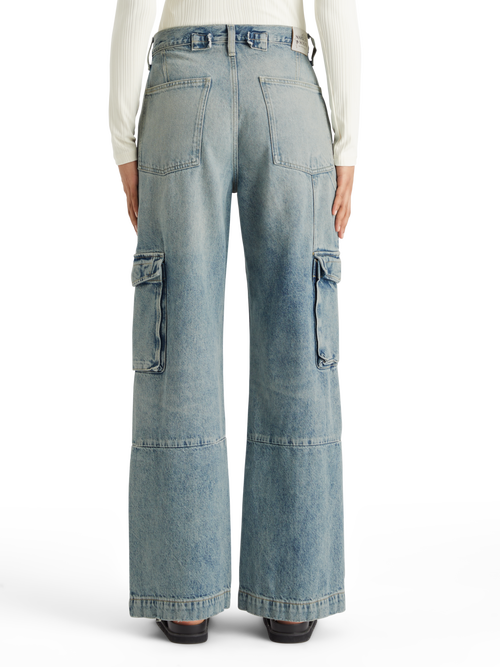THE DEEP LOW RISE LOOSE CARGO JEANS -ROLLING ROAD