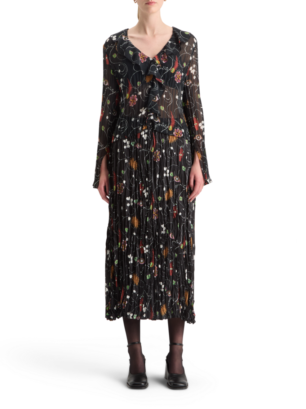 PLEATED CRINKLE SKIRT