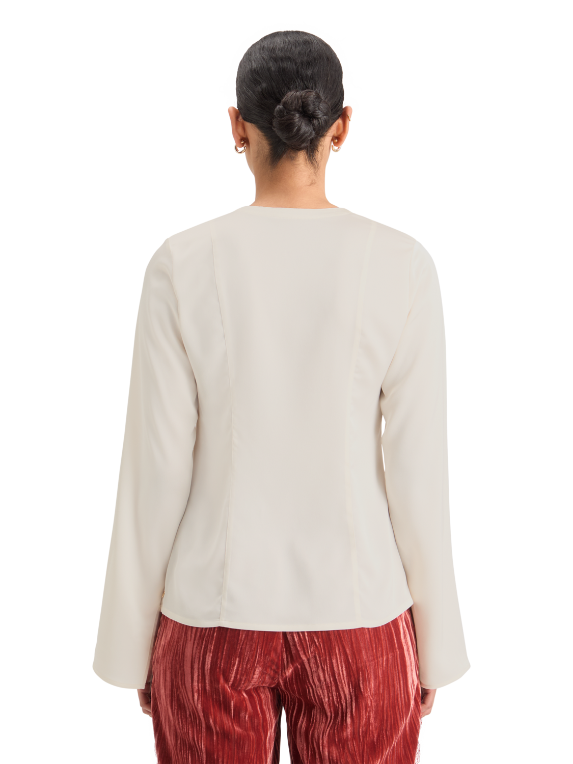 BUTTON DOWN CREPE SHIRT