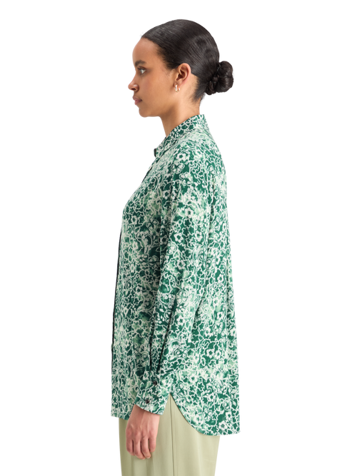 VISCOSE PRINTED RELAXED FIT SHIRT