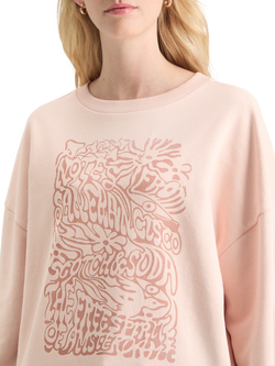 CHEST ARTWORK BOYFRIEND FIT SWEATSHIRT