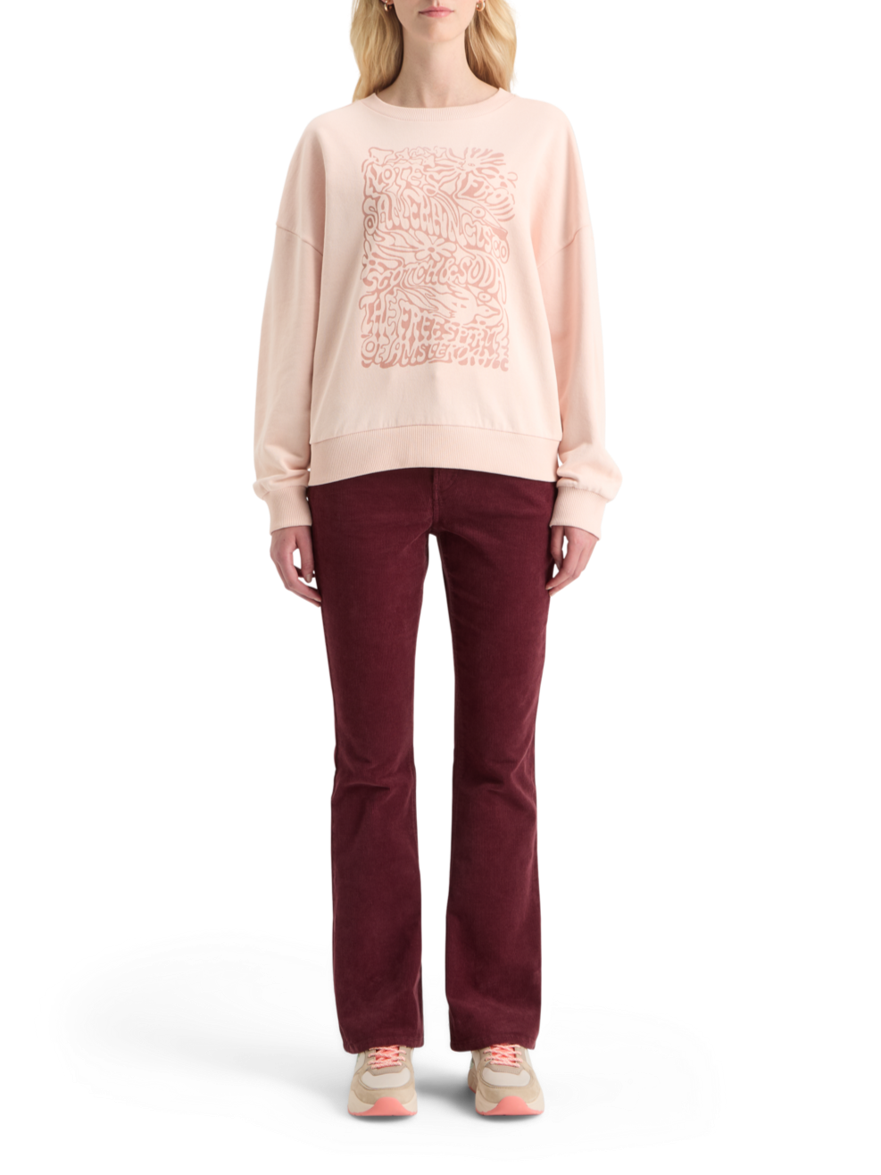 CHEST ARTWORK BOYFRIEND FIT SWEATSHIRT