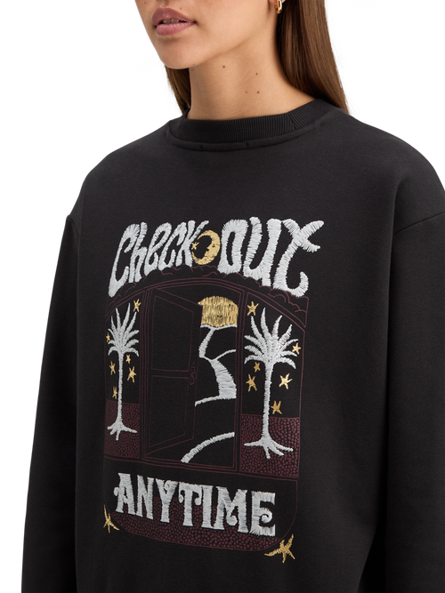 FRONT BACK FESTIVE ARTWORK RELAXED FIT SWEATSHIRT