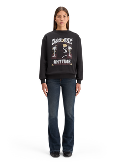 FRONT BACK FESTIVE ARTWORK RELAXED FIT SWEATSHIRT