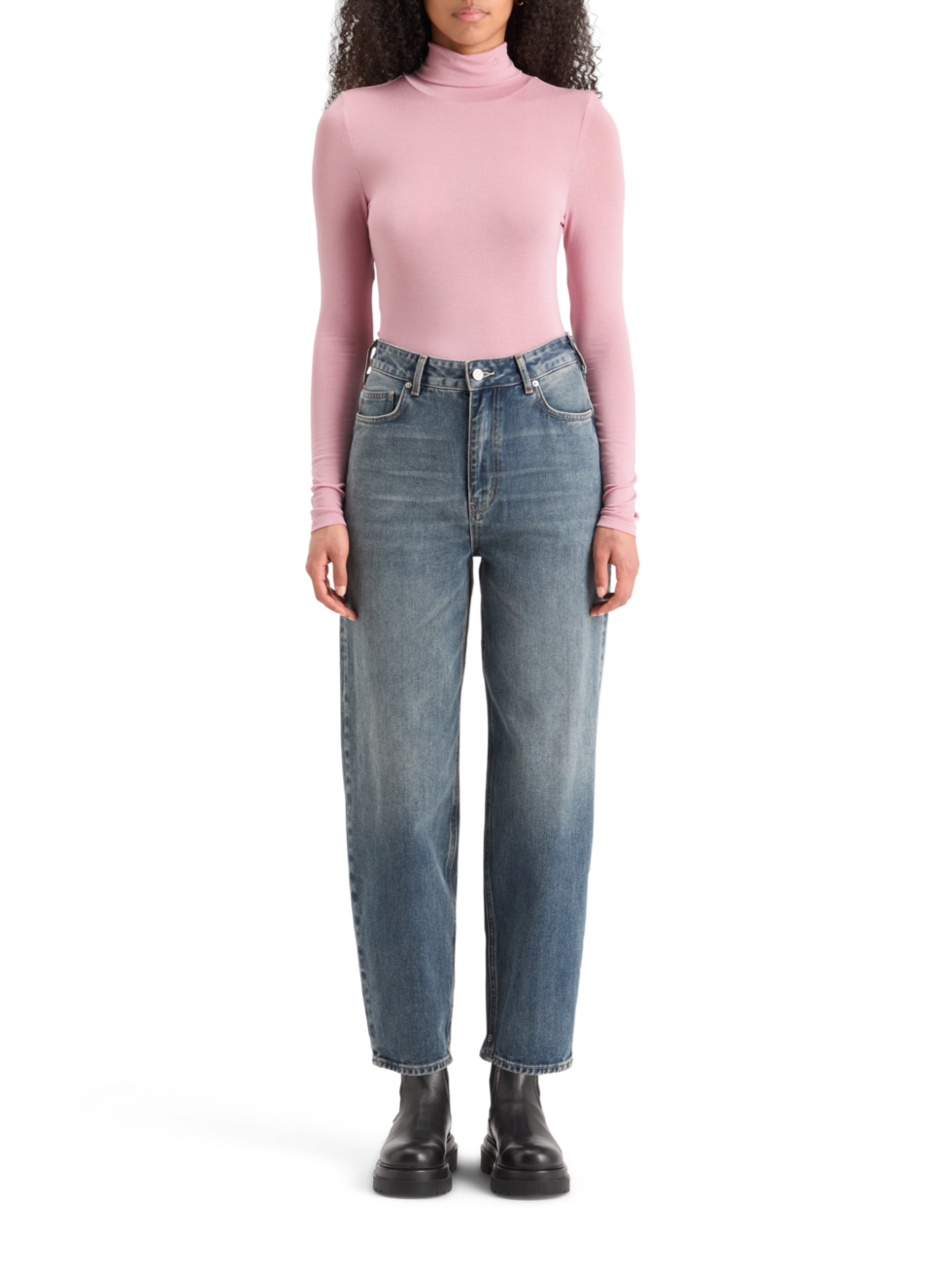 ROLL UP NECK LONG SLEEVE T-SHIRT