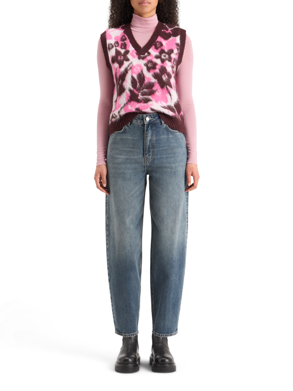 ROLL UP NECK LONG SLEEVE T-SHIRT