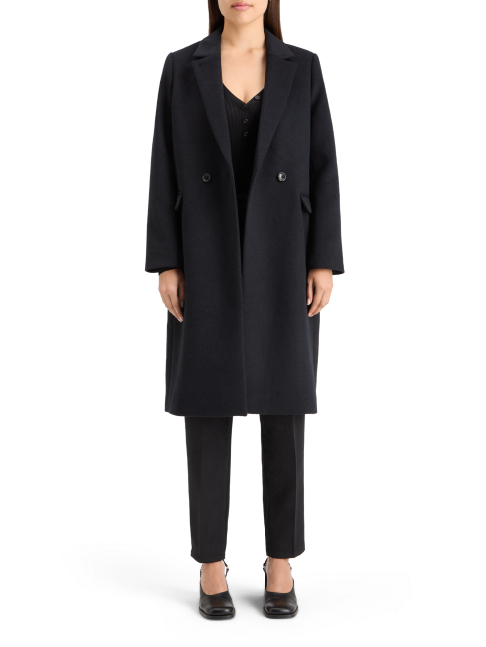 RIBBED FITTED PULLOVER