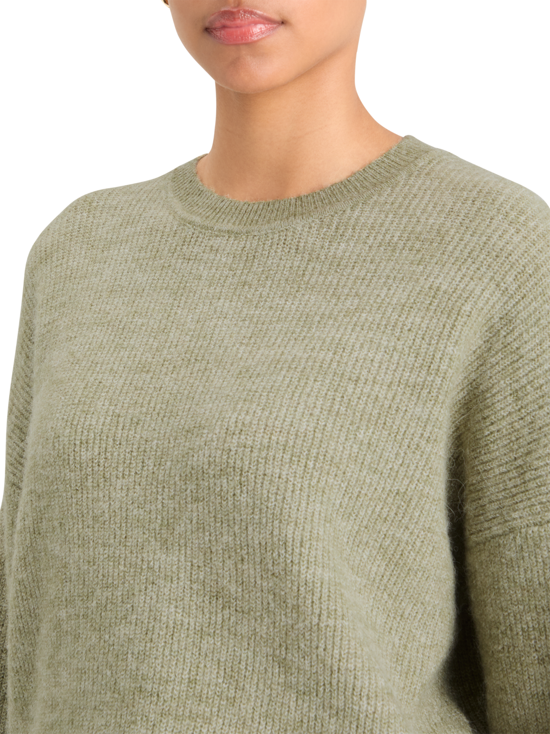 FUZZY CREW NECK PULLOVER