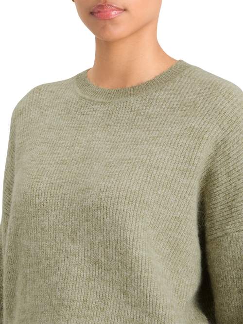 FUZZY CREW NECK PULLOVER