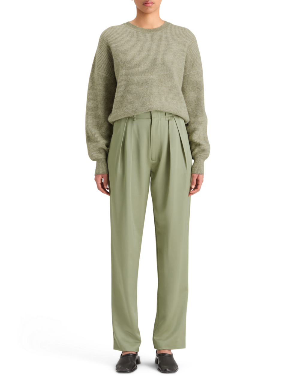 FUZZY CREW NECK PULLOVER