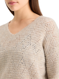 BOUCL V-NECK RELAXED PULLOVER