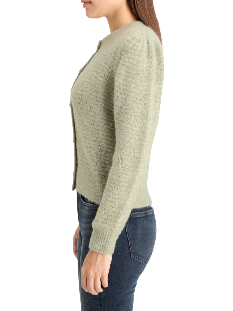 BOUCL CREW NECK CARDIGAN