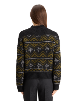 METALLIC FAIR ISLE PULLOVER