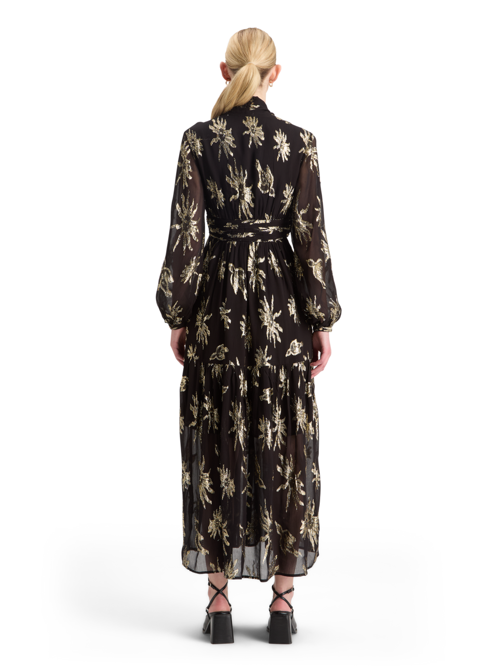 LUREX FIL COUPE MAXI DRESS