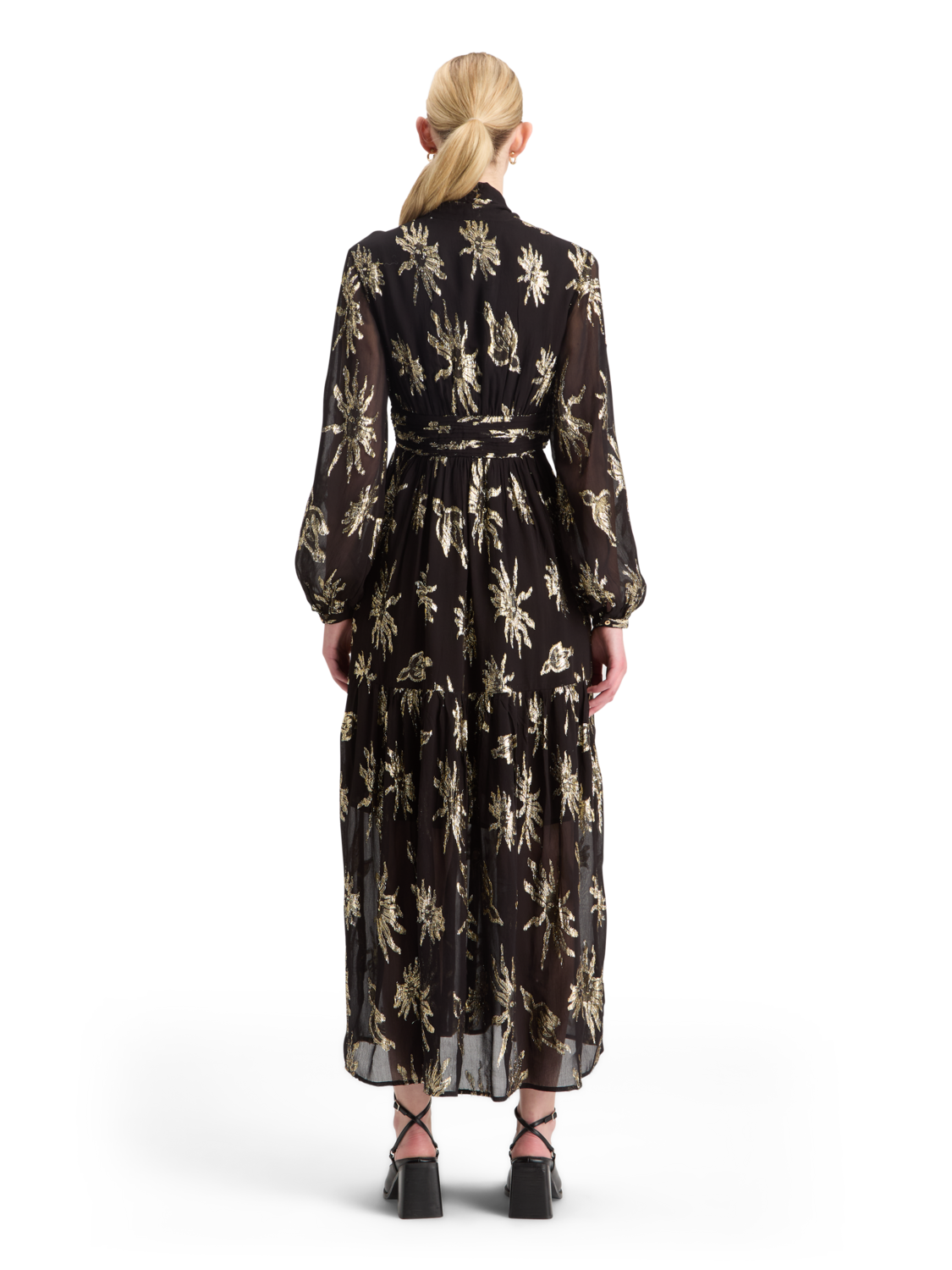 LUREX FIL COUPE MAXI DRESS