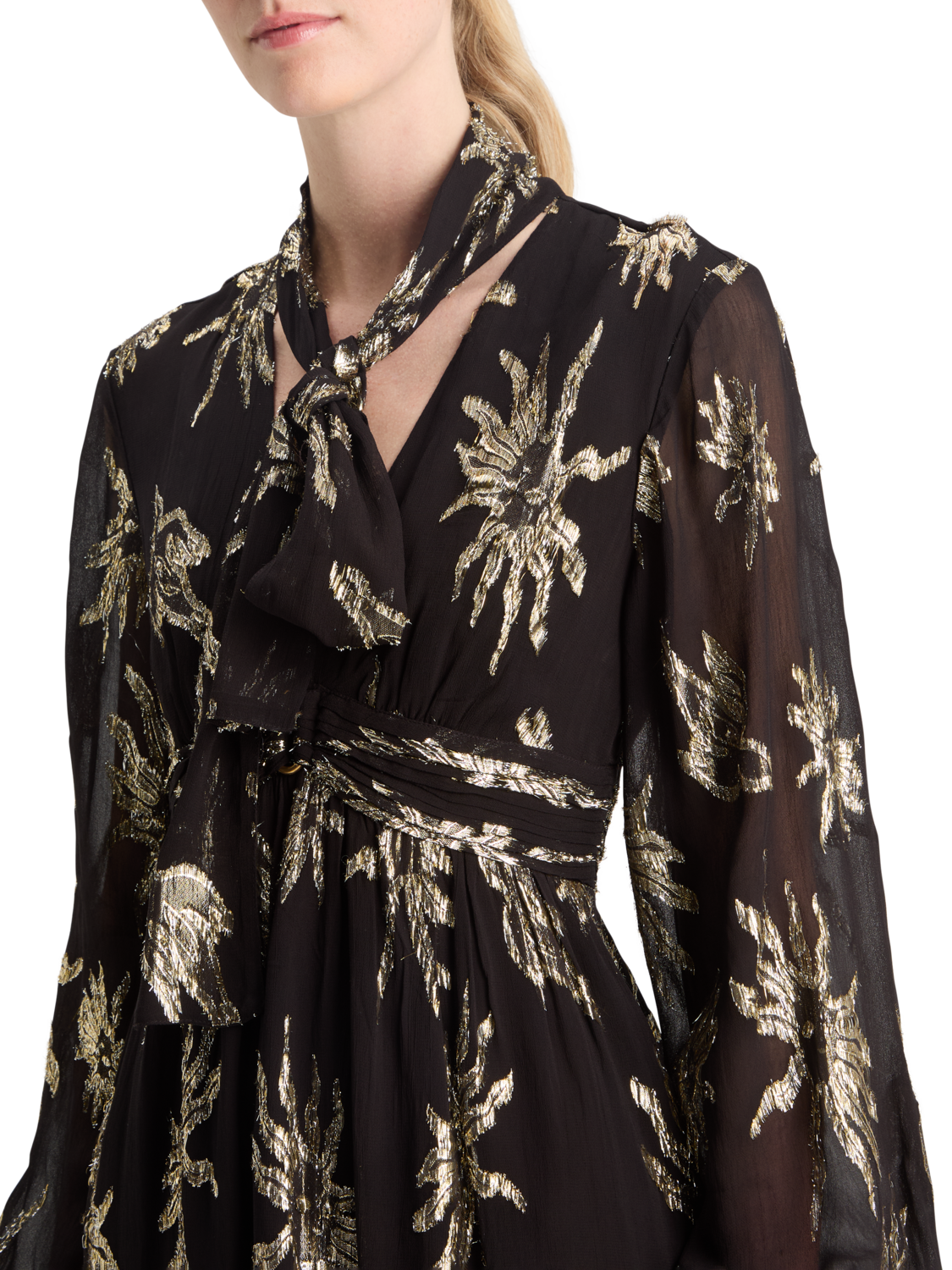 LUREX FIL COUPE MAXI DRESS