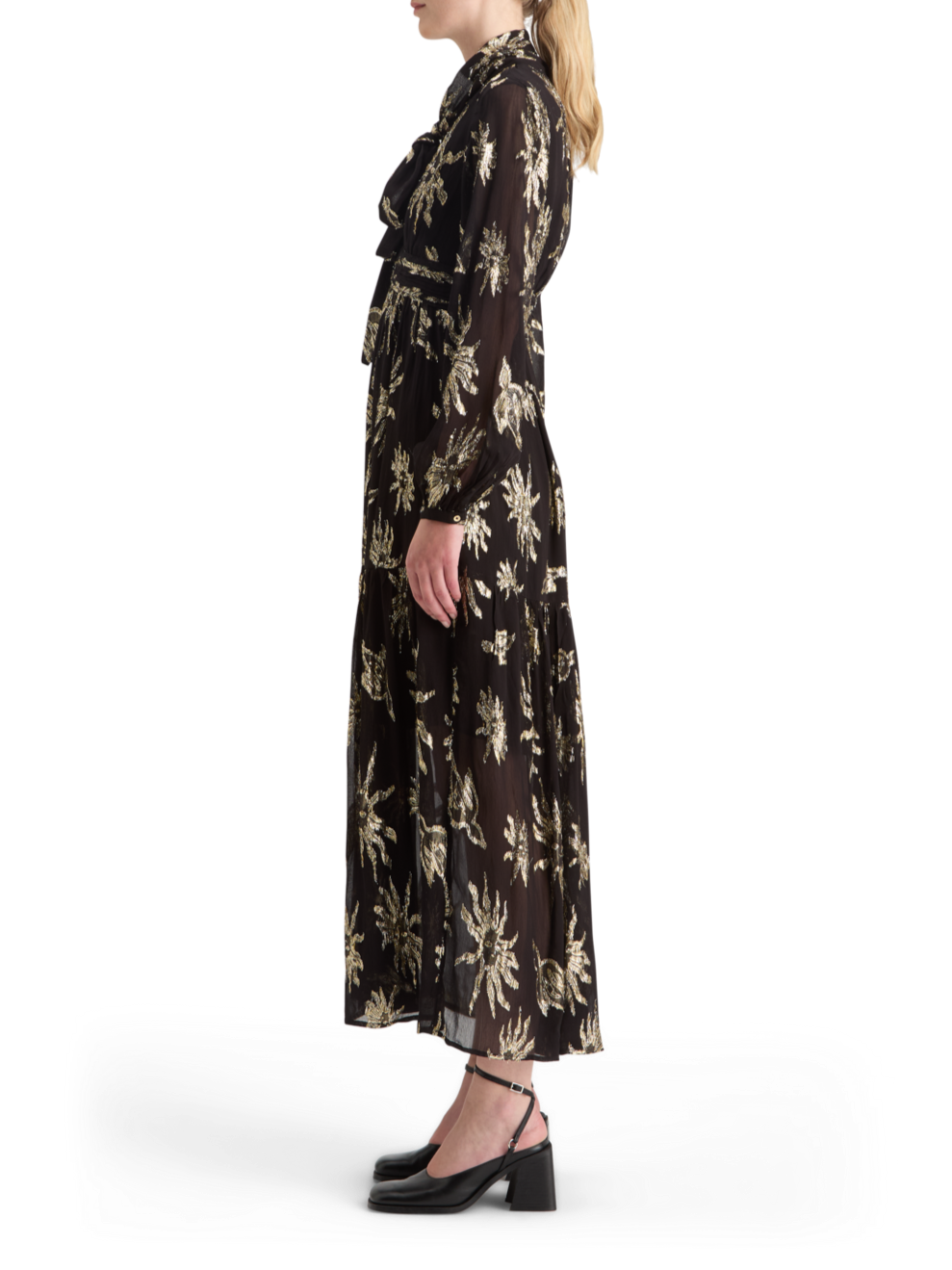 LUREX FIL COUPE MAXI DRESS