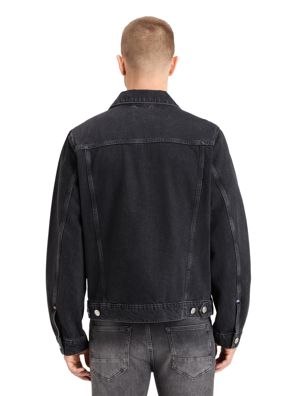 WASHED BLACK DENIM TRUCKER JACKET