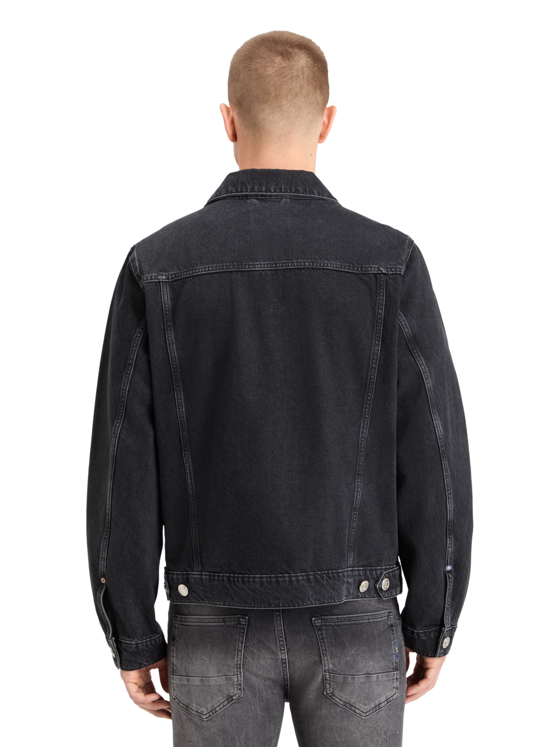 WASHED BLACK DENIM TRUCKER JACKET