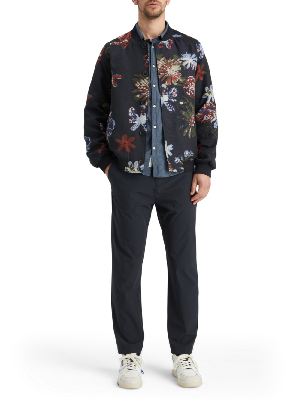 JACQUARD BOMBER JACKET