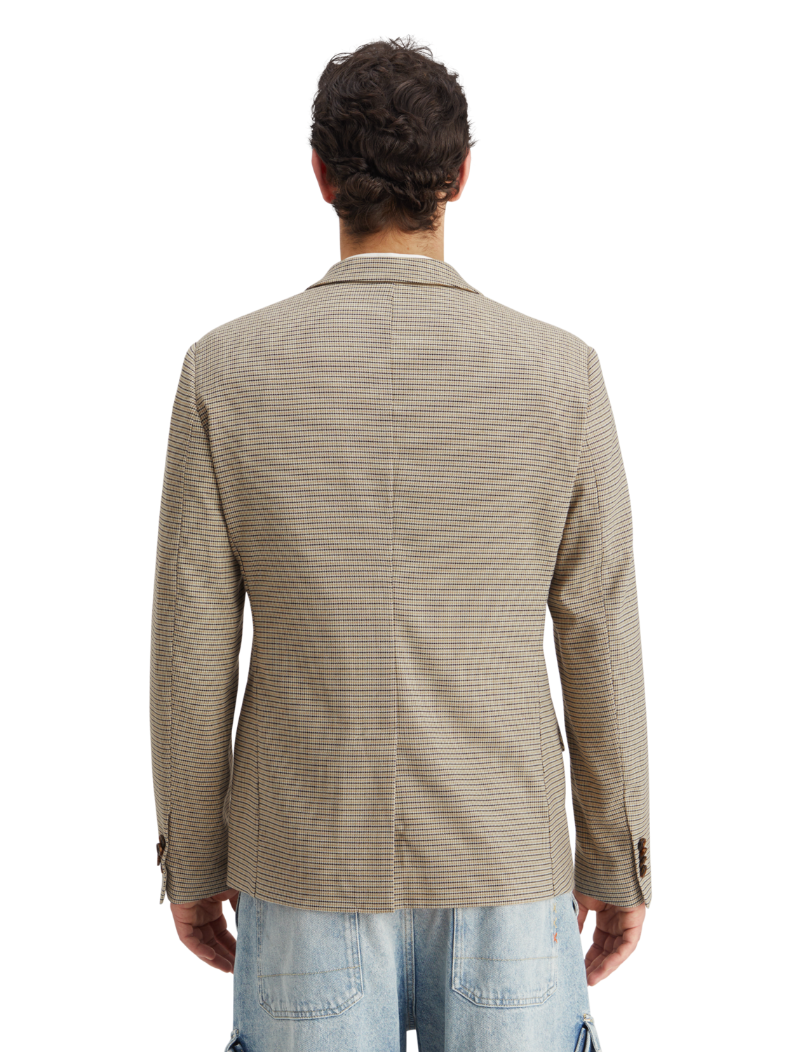 SINGLE BREASTED YARN-DYED BLAZER