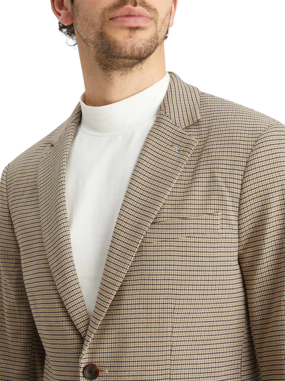 SINGLE BREASTED YARN-DYED BLAZER
