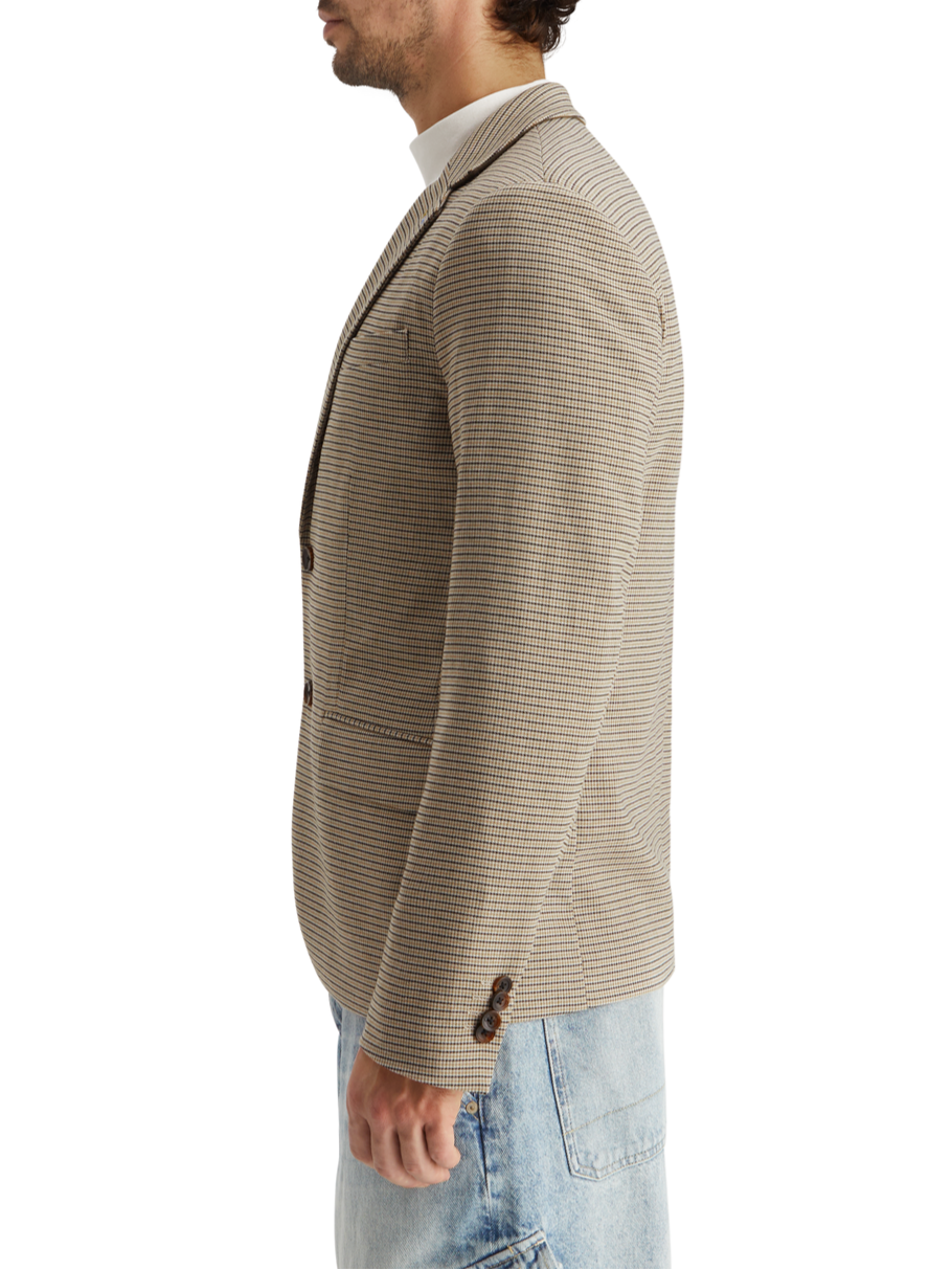 SINGLE BREASTED YARN-DYED BLAZER