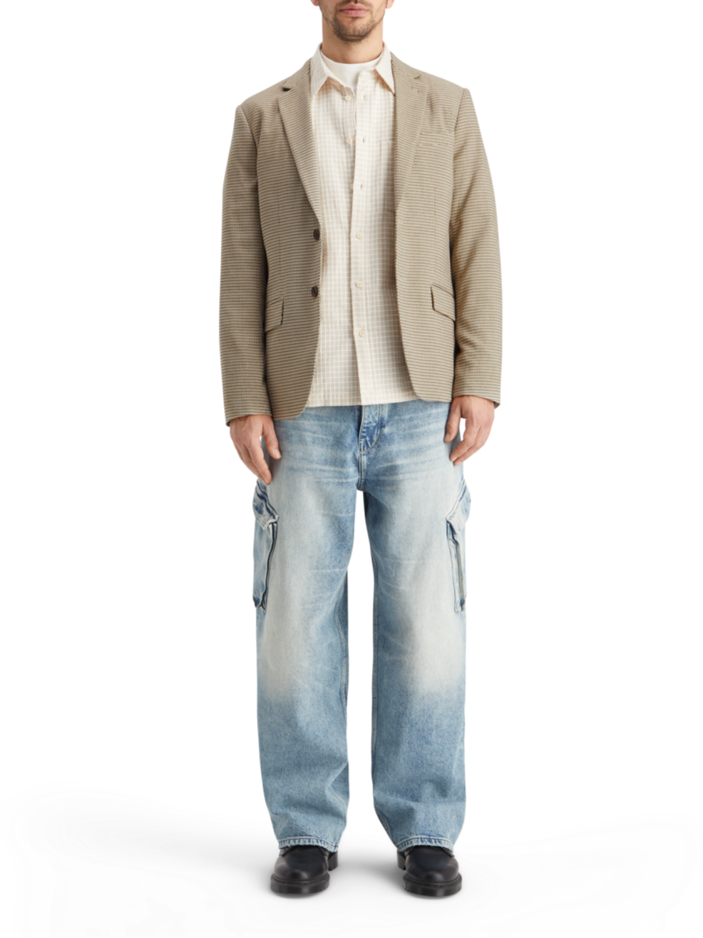 SINGLE BREASTED YARN-DYED BLAZER