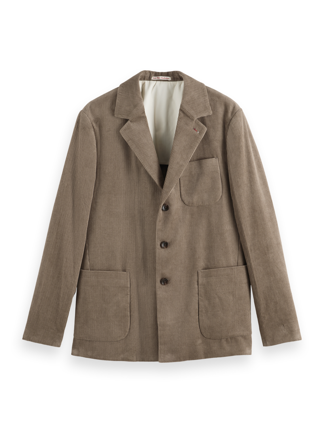UNCONSTRUCTED RELAXED 3-BUTTON CORDUROY BLAZER