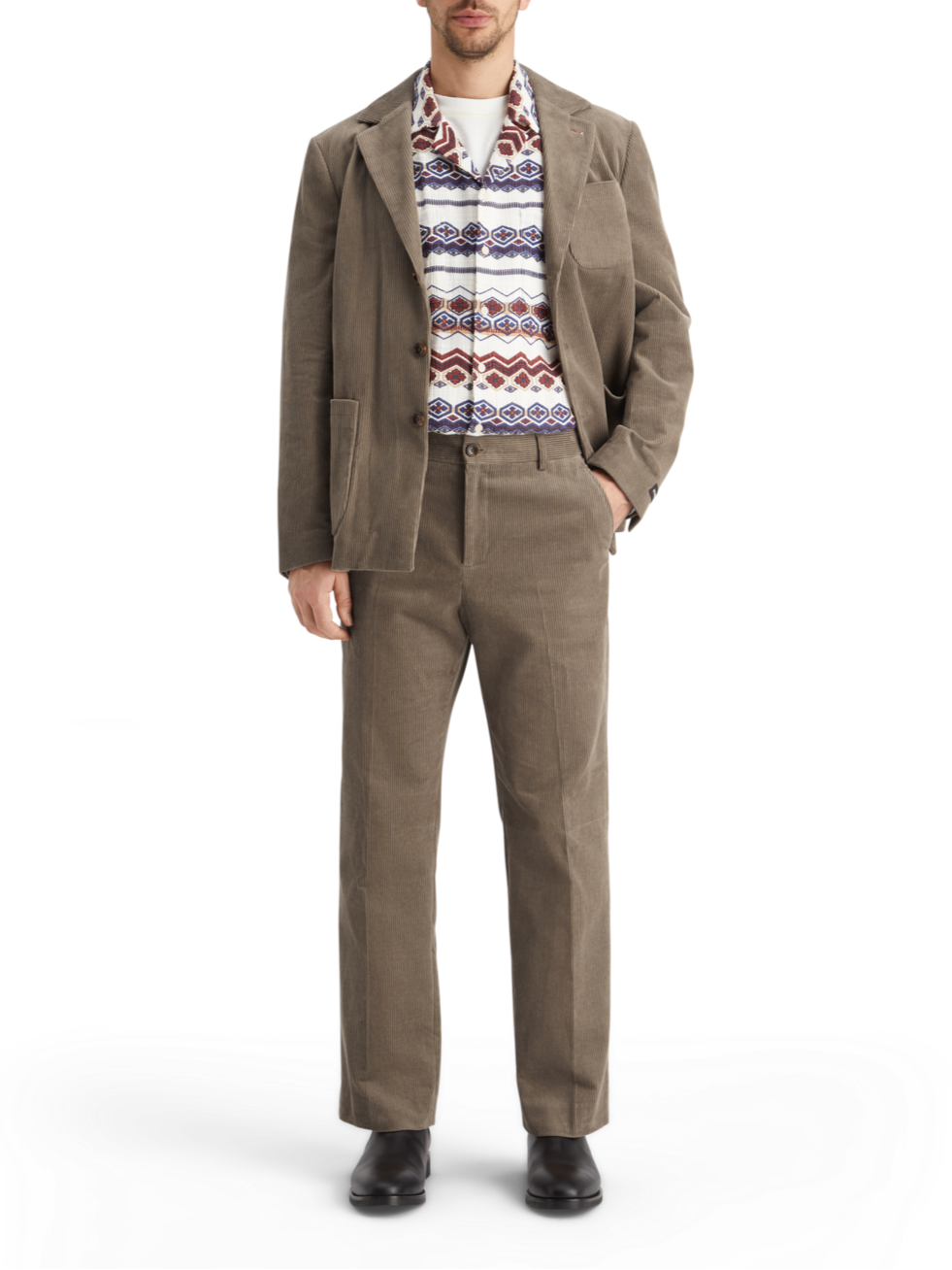 STRAIGHT FIT COTTON CORDUROY CHINO