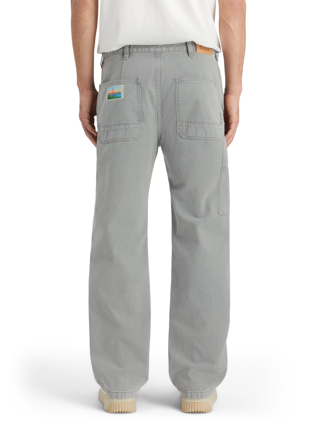 VERVE - ACID WASHED COTTON-BLEND WORKER PANT