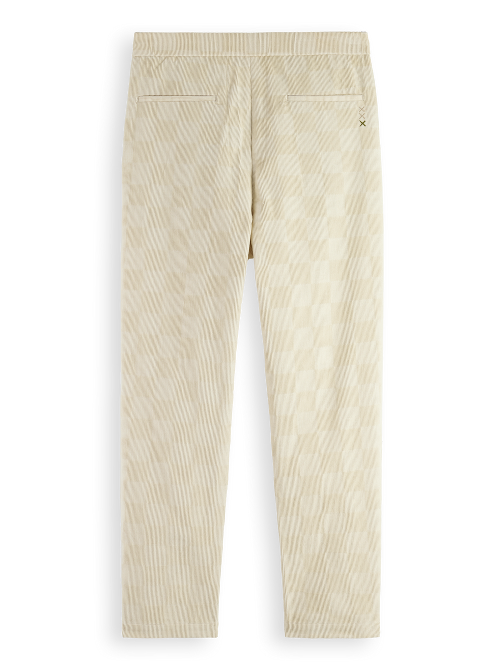 FAVE - CHECK-PATTERNED CORDUROY JOGGER