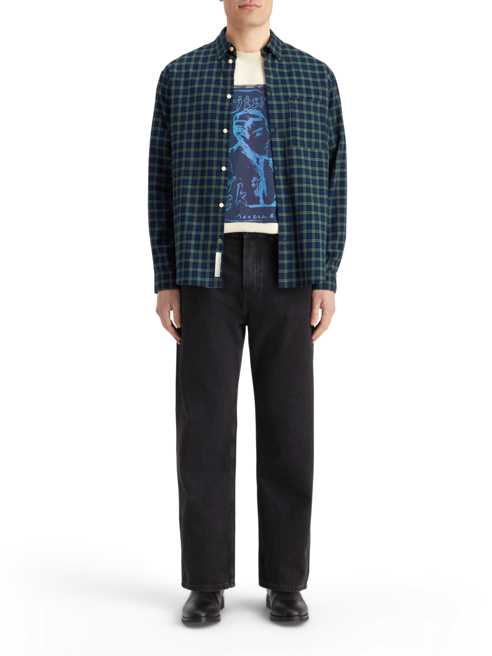 RELAXED FIT LIGHTWEIGHT FLANNEL CHECK SHIRT