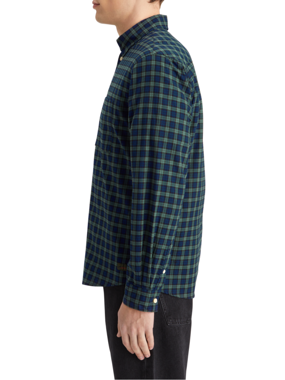 RELAXED FIT LIGHTWEIGHT FLANNEL CHECK SHIRT
