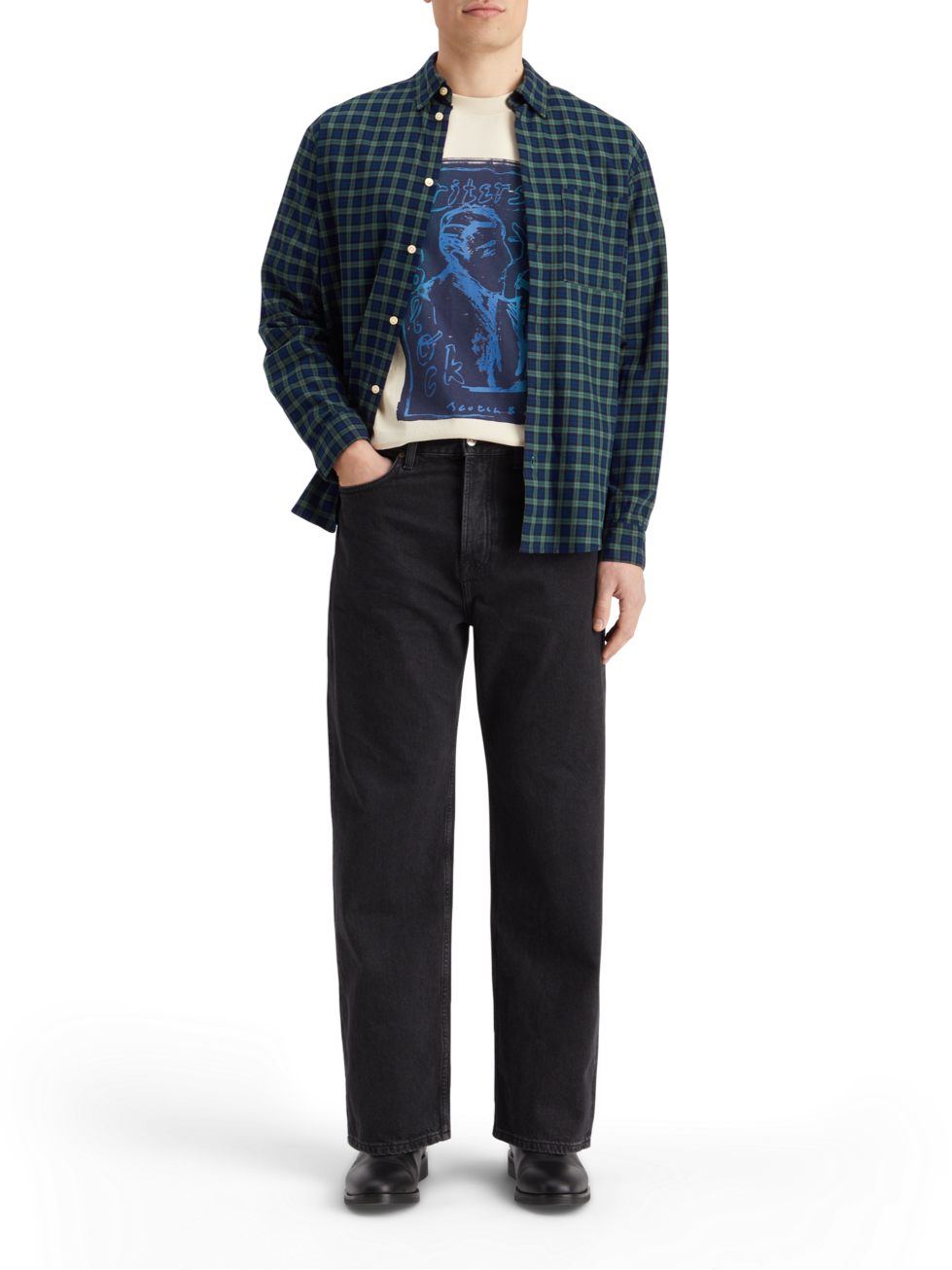 RELAXED FIT LIGHTWEIGHT FLANNEL CHECK SHIRT