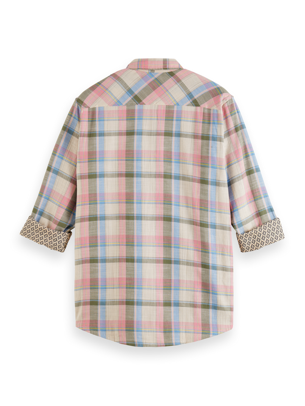 YARN DYE CHECK ROLL UP SHIRT