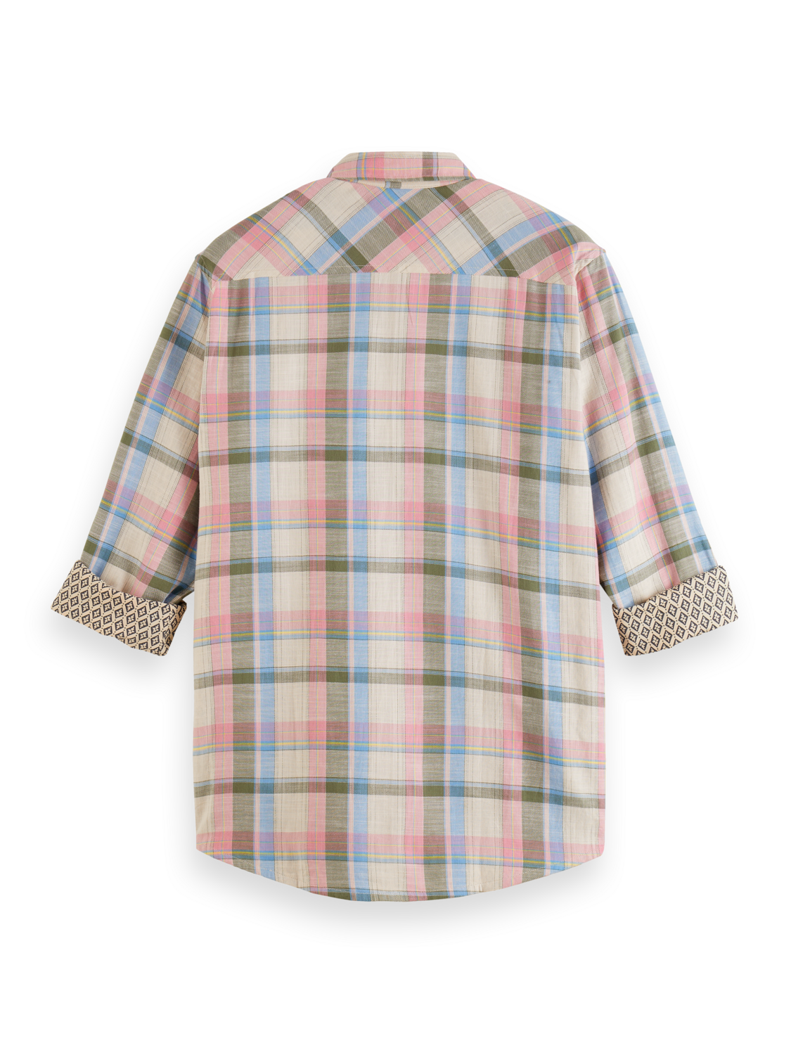 YARN DYE CHECK ROLL UP SHIRT