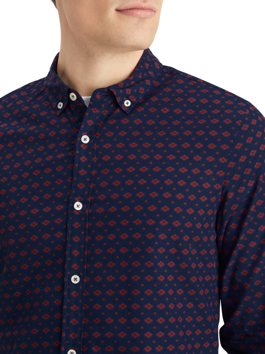 SLIM FIT DITSY AOP SHIRT