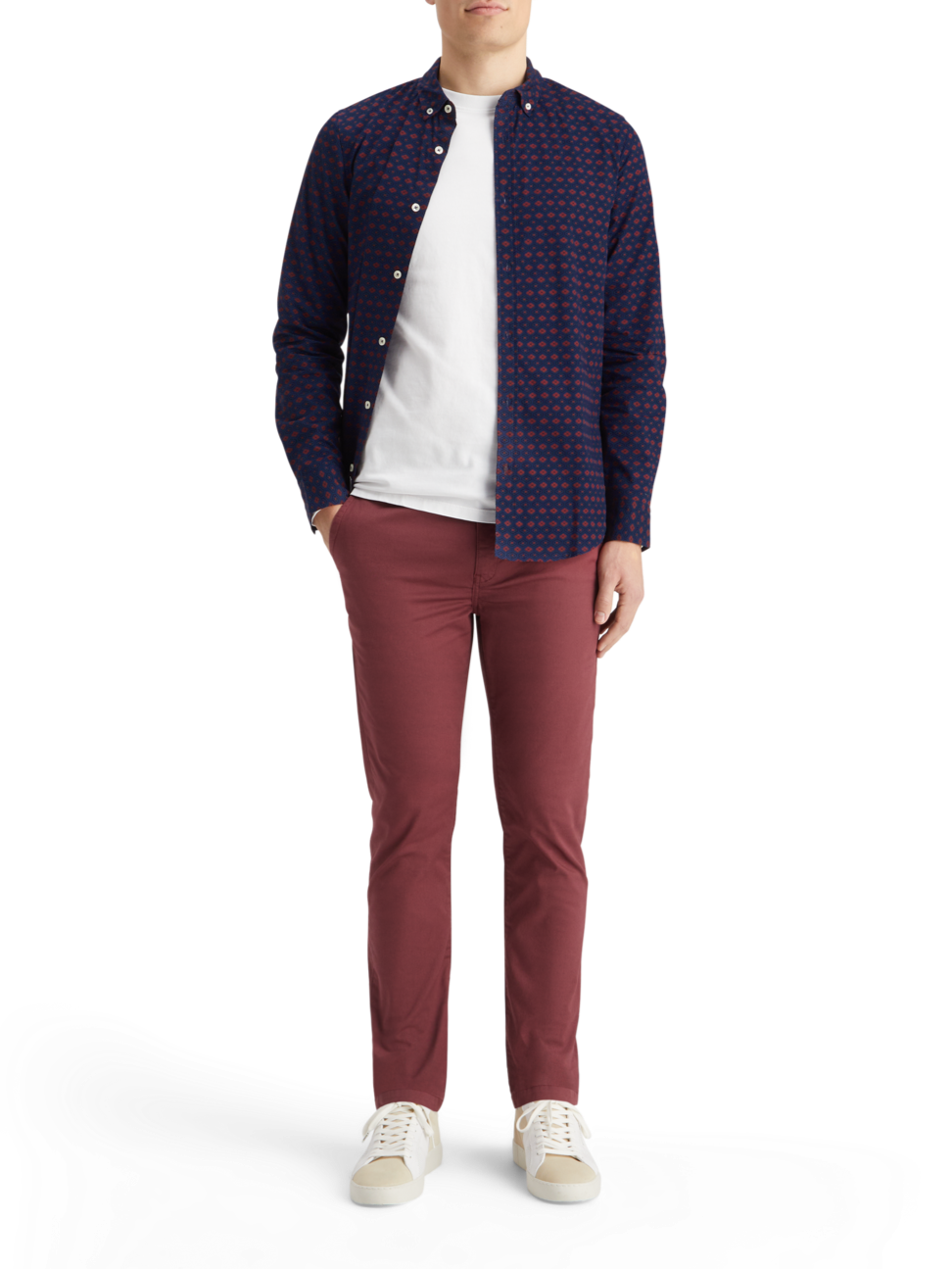 SLIM FIT DITSY AOP SHIRT