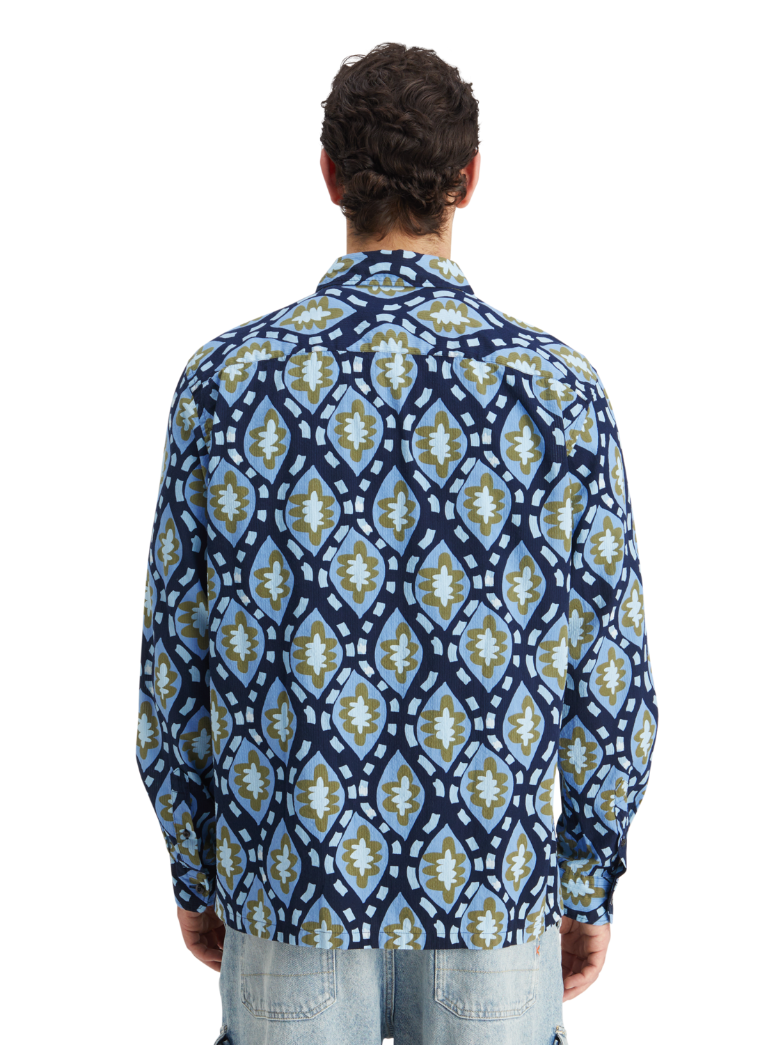 PRINTED SEERSUCKER SHIRT