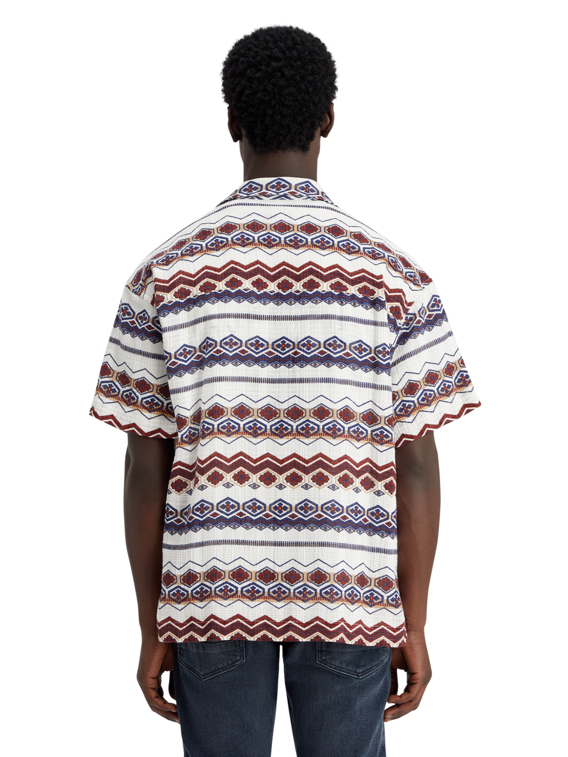 STRUCTURED PRINTED STRIPE SHIRT