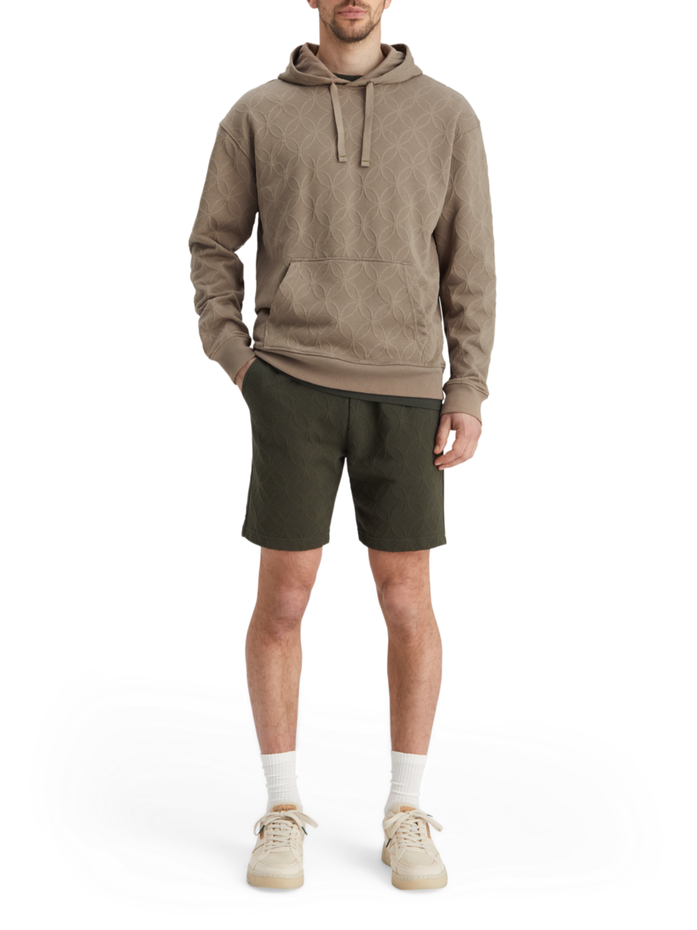 JACQUARD TERRY HOODIE