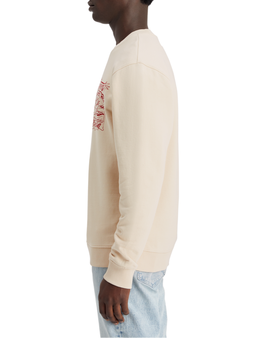“Scotch & Soda” Front Chest Artwork Sweat Beige Front chest artwork sweatshirt – Scotch & Soda Amsterdam