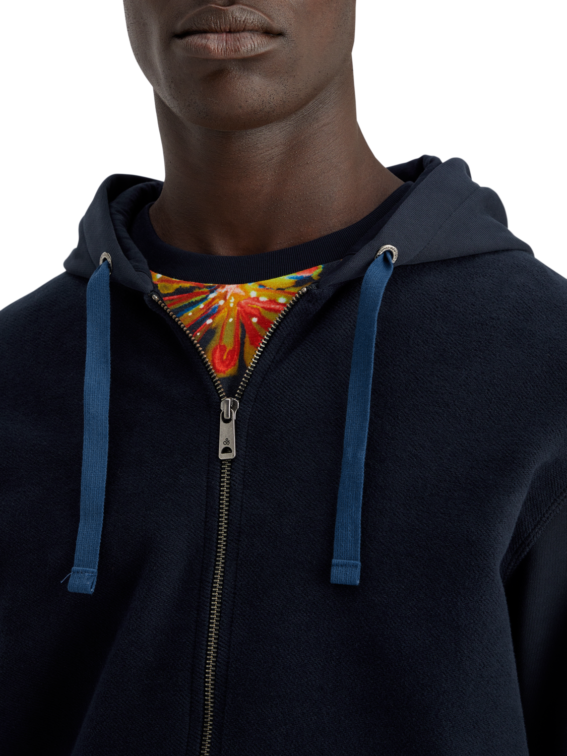 REVERSE TERRY ZIP THROUGH HOODIE