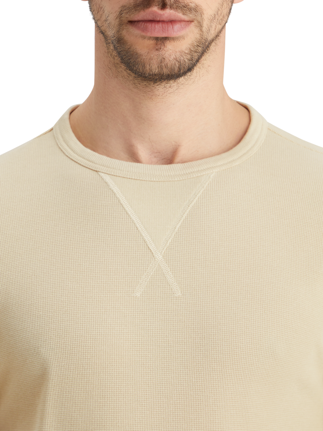 REGULAR FIT WAFFLE T-SHIRT LS