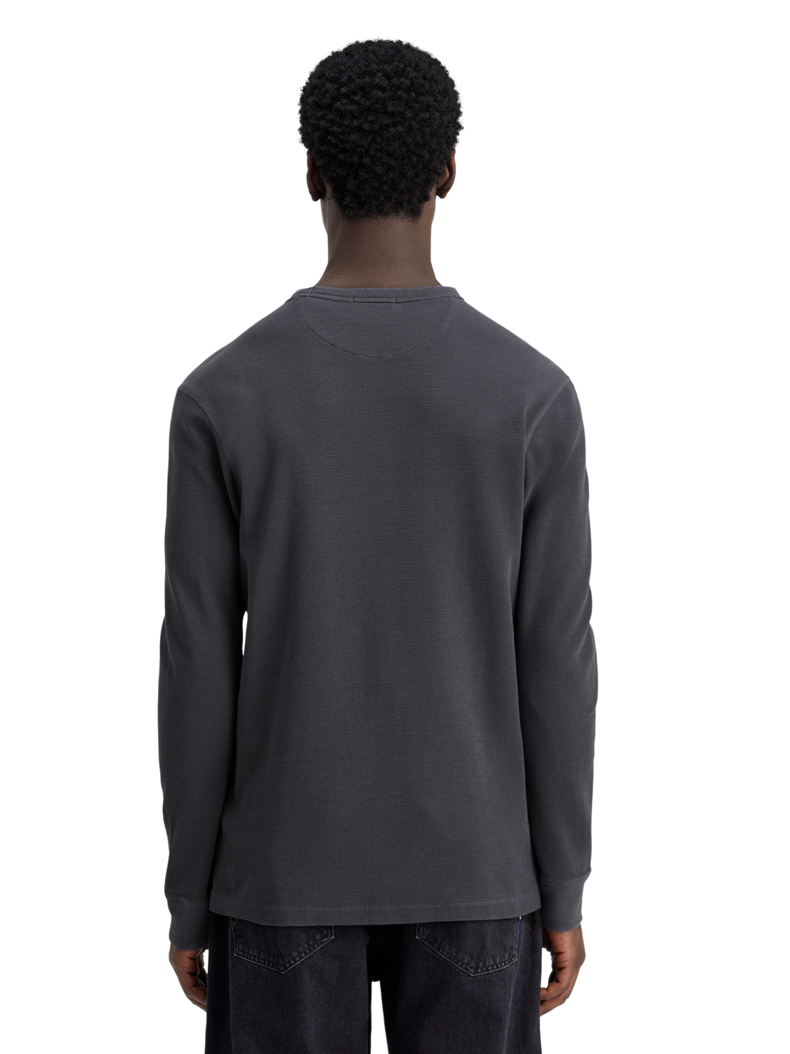 REGULAR FIT WAFFLE T-SHIRT LS