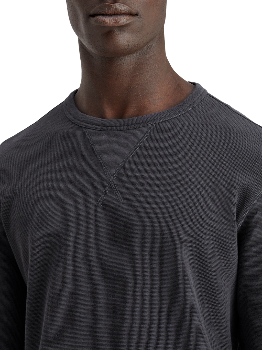 REGULAR FIT WAFFLE T-SHIRT LS