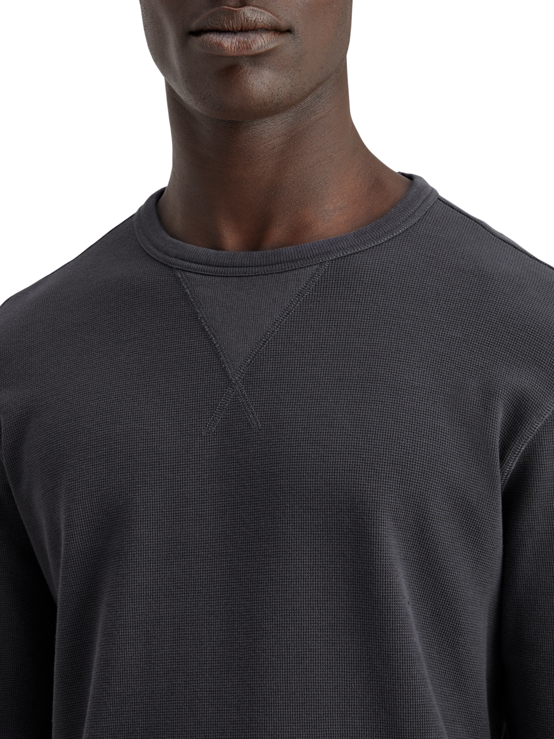 REGULAR FIT WAFFLE T-SHIRT LS
